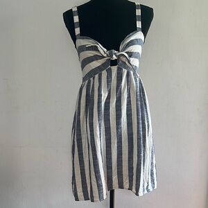 Cooperative Blue And Cream Striped Dress